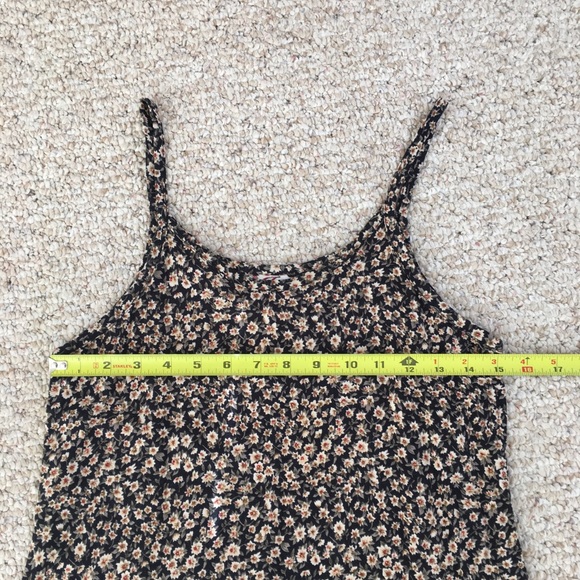 Long Black & Tan Floral Dress - Picture 4 of 6